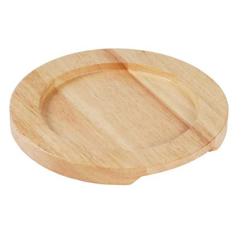 Nouvelle Collection Support en Bois Clair pour Plat Rond en Fonte avec Oreilles - Ø 210mm