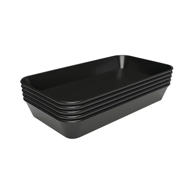 Plat de Présentation Mélamine Noir - L 160 x P 290 x H 17 mm - Lot de 5 Prix Bas