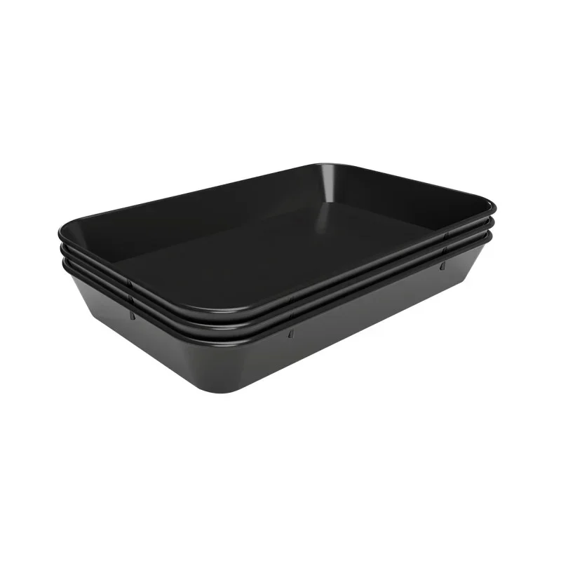 Acheter En Ligne Plat de Présentation Mélamine Noir - L 280 x P 420 x H 60 mm - Lot de 3