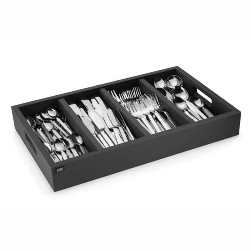 Plateau Porte-Couverts Noir - 4 Compatiments Commander Vite