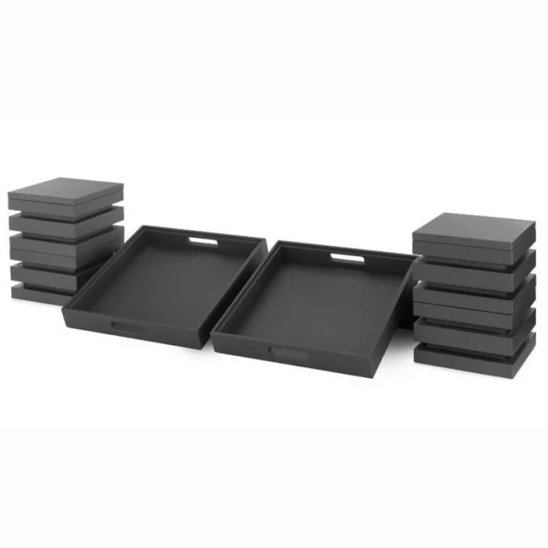Meilleure Vente Kit de Présentation Buffet - 2 Plateaux 400 x 400 mm