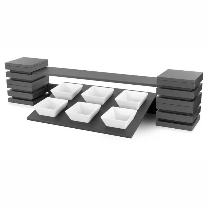 Kit de Présentation Buffet - 2 Niveaux - 6 Bols Carrés Prix Bas