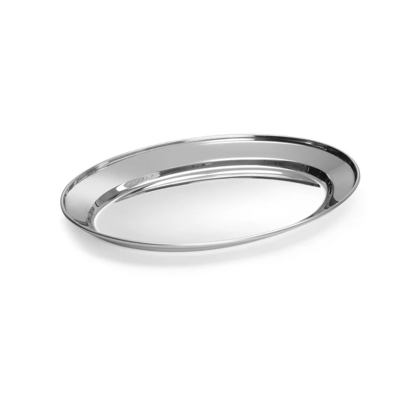 Prix Choc Plat Ovale en Inox - 300 x 220 mm