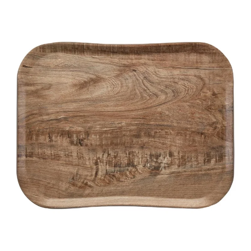 Plateau Polyester Century Aspect Naturel Bois Olivier Clair - 360 X 460Mm Commander Vite