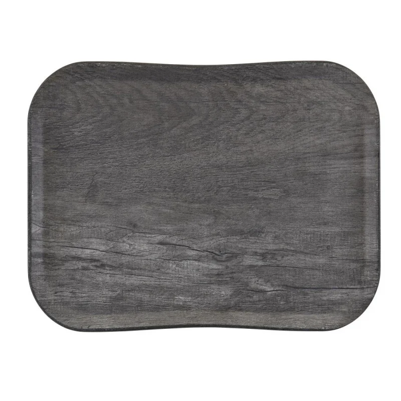 Offre Limitée Plateau Polyester Century Aspect Naturel Bois Chêne Gris - 330 X 430Mm