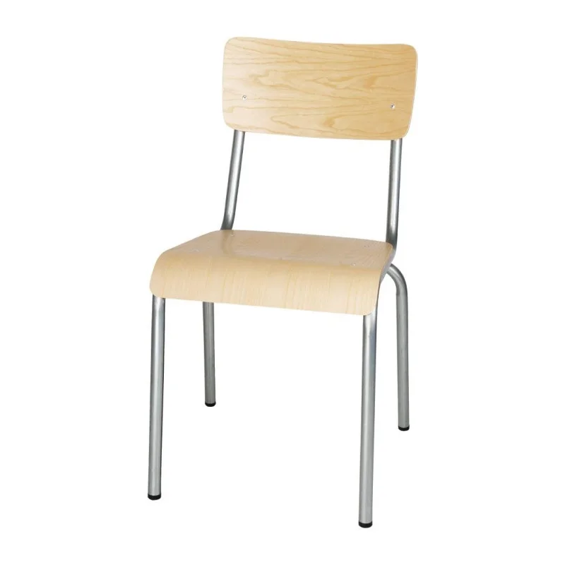 Vente Flash Chaise avec Assise et Dossier en Bois Galvanisées - Lot de 4