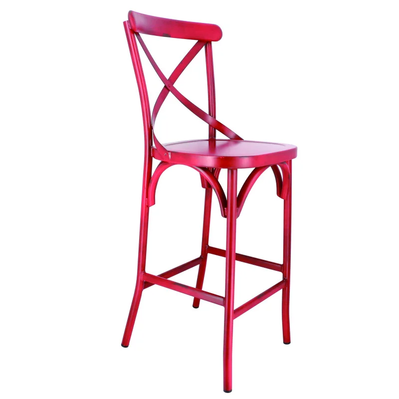 Chaise Haute Bayonne Aluminum Rouge - H 1160 mm Acheter Direct