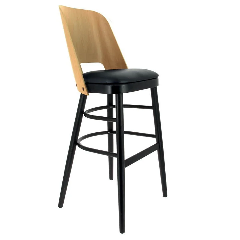Chaise Haute Bicolore Colisee - Assise Noir - H 1130 mm Quantité Limitée