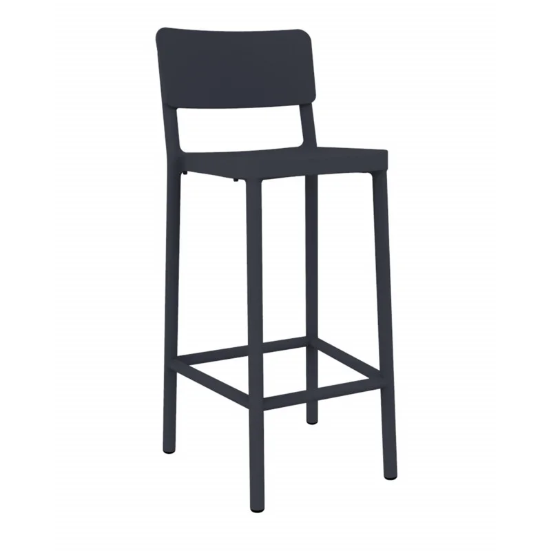 Offre Du Jour Tabouret Haut Lisboa - Gris Foncé - Lot de 4