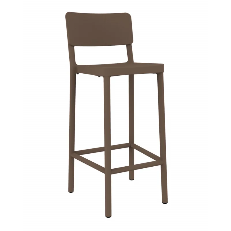 Tabouret Haut Lisboa - Chocolat - Lot de 4 Achetez Aujourd’hui