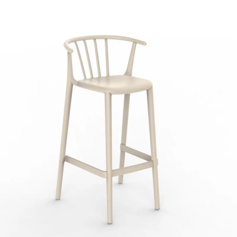 Tabouret Haut Woody - Ivoire - Lot de 4 Marque