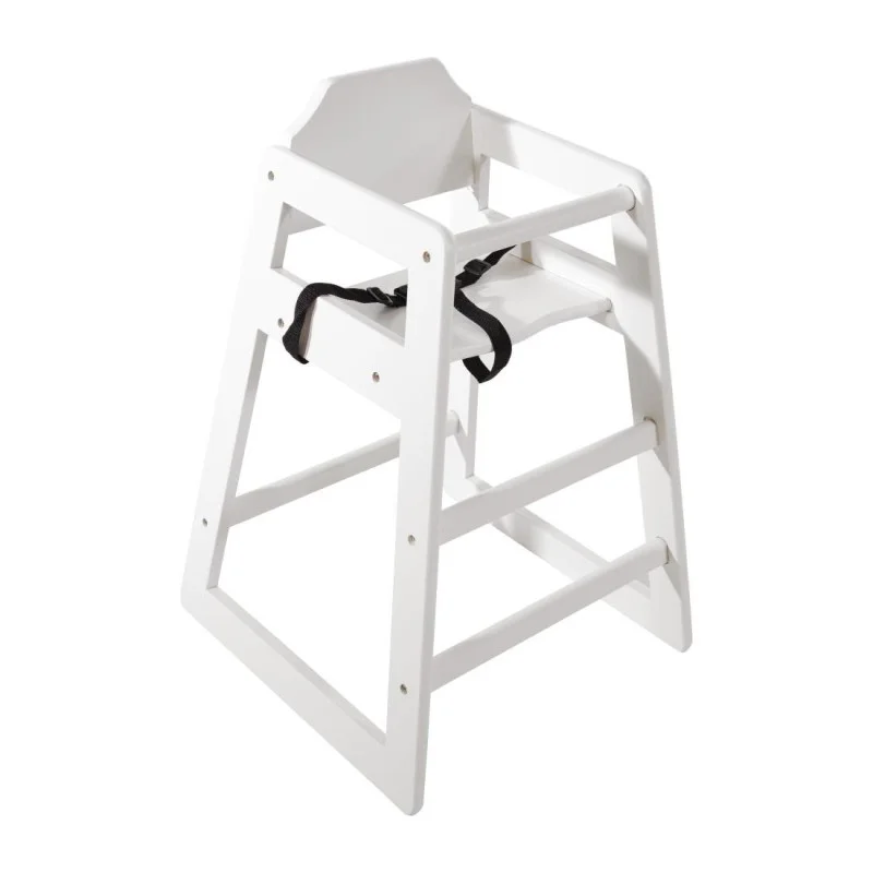 Chaise Haute En Bois Blanche Authentique