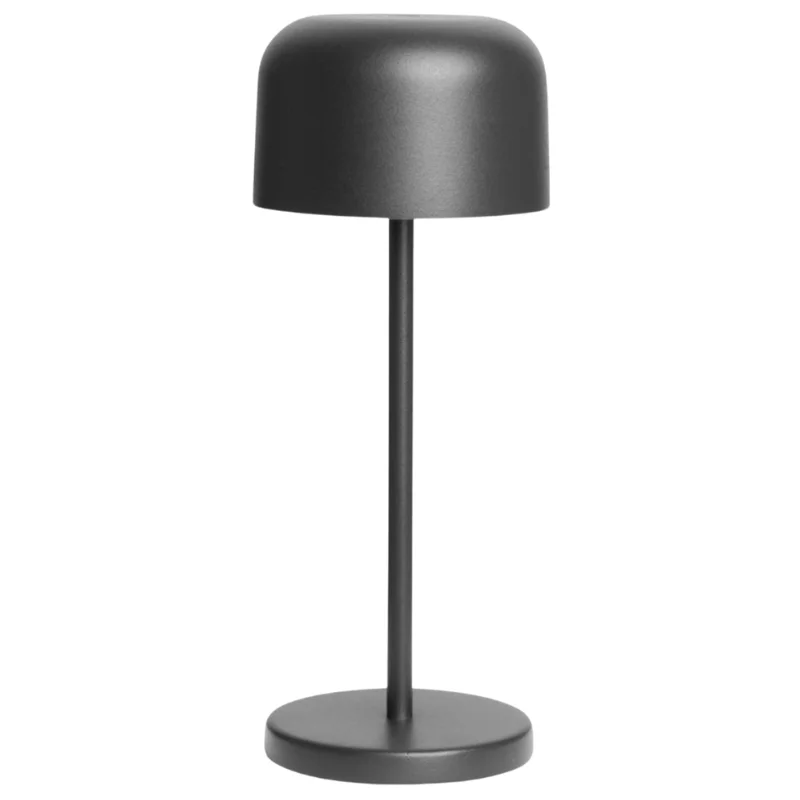 Lampe de Table avec Abat-Jour Ronde Lucca Noir - 200 mm Populaire
