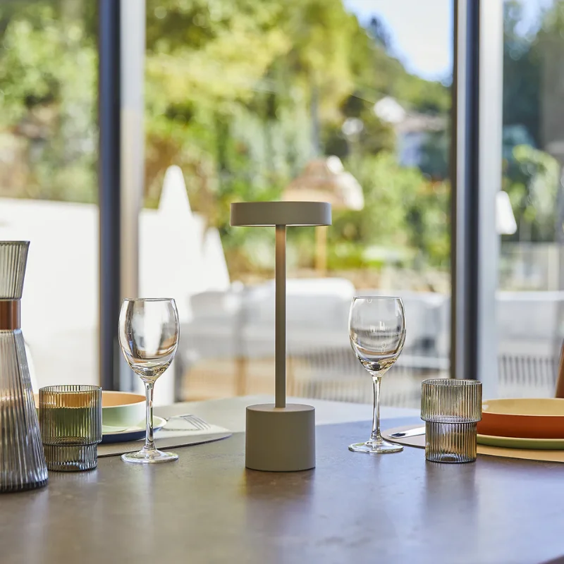 Lampe de Table Touch Aluminium - Roby Gris Seulement Aujourd’hui