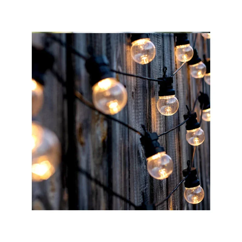 Guirlande Lumineuse Extérieure Guinguette Transparente 8.7 m - Party Clear Solde