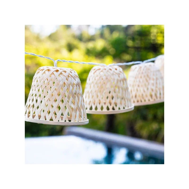 Prix Choc Guirlande Lumineuse Solaire et Prise LED Bambou 3.8 m - Chill Hybrid
