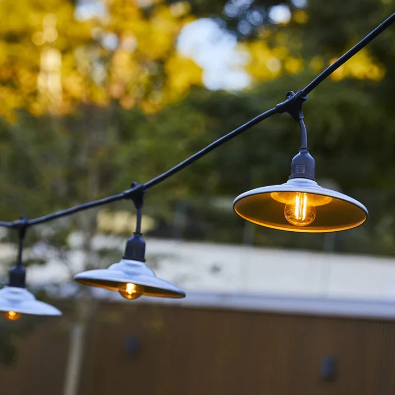 Marque Guirlande Lumineuse Extérieure à Abat-Jour Acier 6 m - Bowl Galva Light
