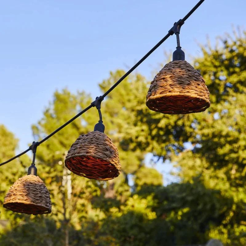 Guirlande Lumineuse Raccordable à Abat-Jour Rotin 6 m - Mellow Light Pas Cher