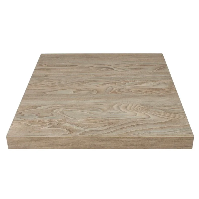 Promotion Saisonnière Plateau De Table Carré Effet Bois Clair - L 600mm