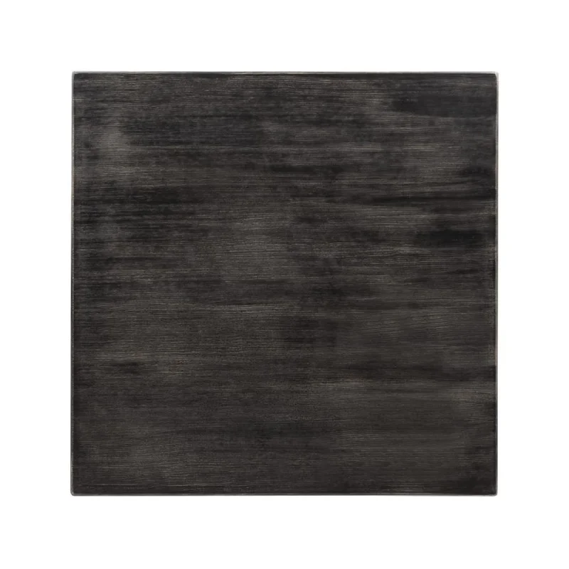 Haute Qualité Plateau de Table Carré Pré-percé Vintage Noir 700 mm