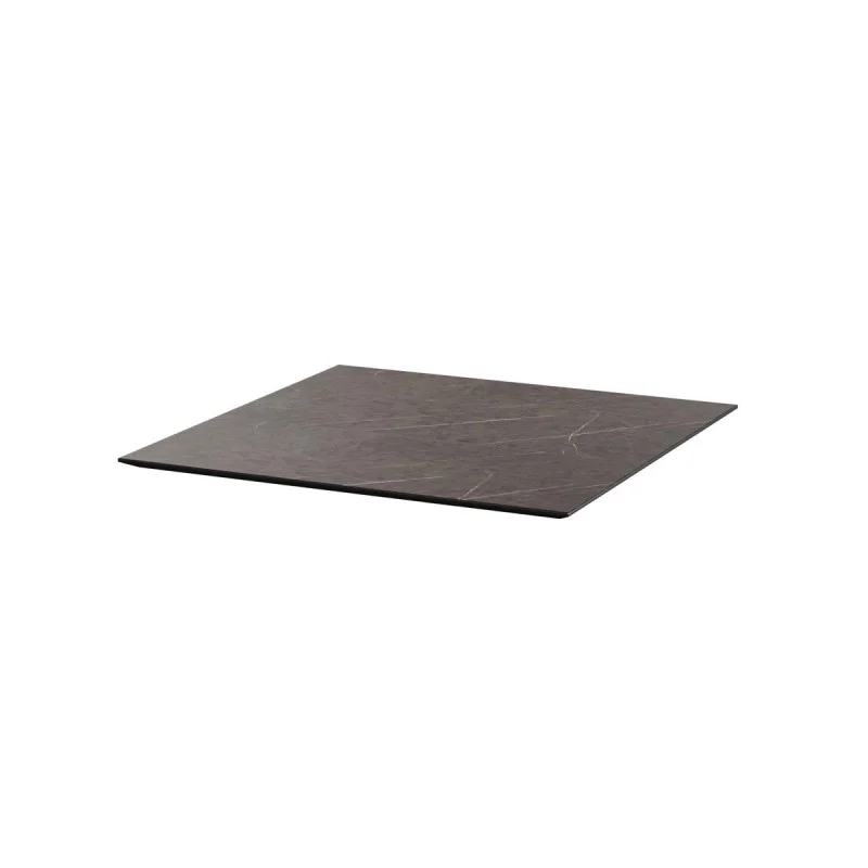 Plateau de Table Midnight Marble en HPL - 70 x 70 cm Populaire
