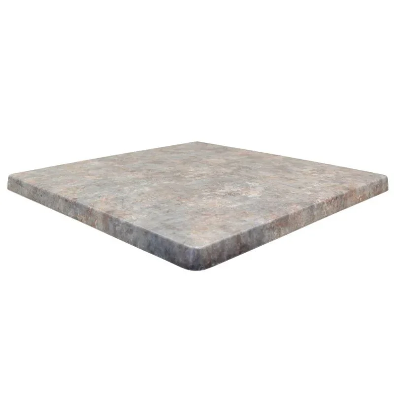 Plateau de Table Carré - Zinc - 700 x 700 mm Promotion