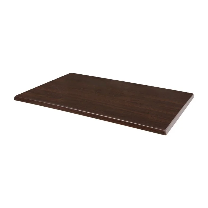 Plateau de Table Rectangulaire Pré Percé Marron Foncé Retour Gratuit