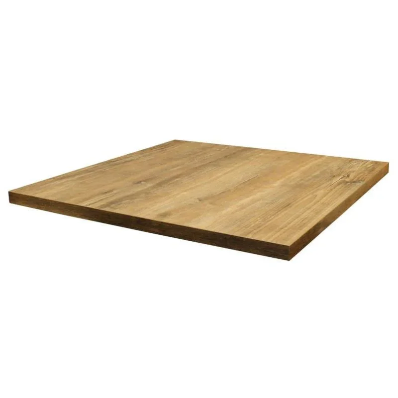 Commander Vite Plateau de Table Tavola Carré - Rovère Slavona - 700 x 700 mm