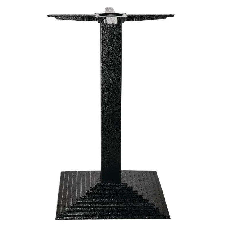 Pied de Table Carré Effet Escalier en Fonte - 425 x 720 mm Meilleure Vente