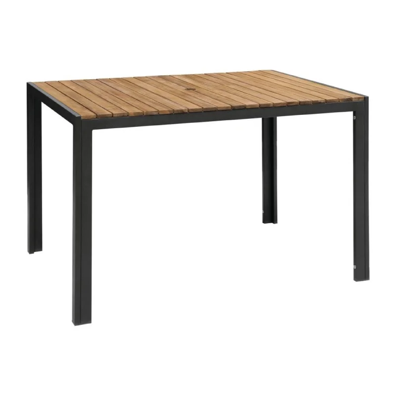 Commande En Gros Table Rectangulaire En Acier et Acacia - 120 cm