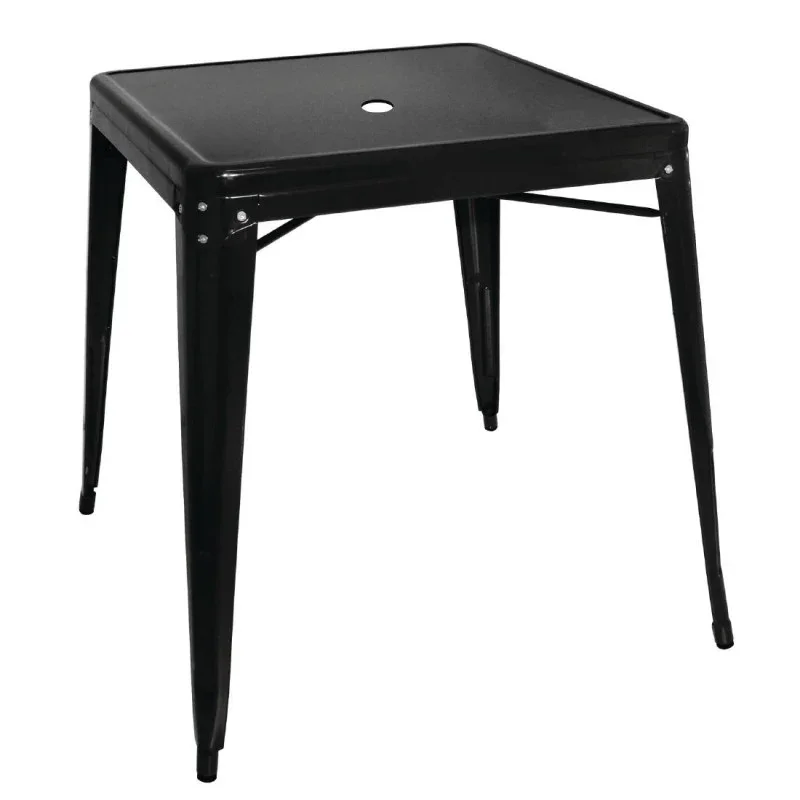 Achat Immédiat Table Bistro Carrée en Acier Noire – L 668 x P 668 mm