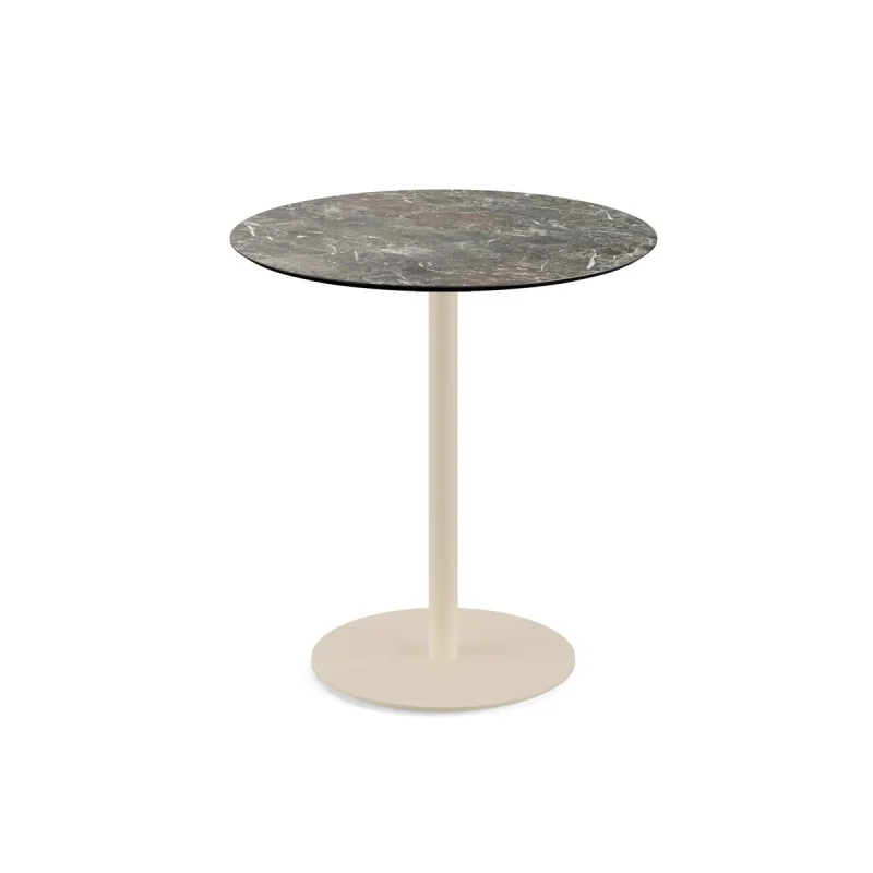 Table Bistrot Urban Piètement Sable et Plateau Galaxy Marble - Ø 70 cm Commander Maintenant