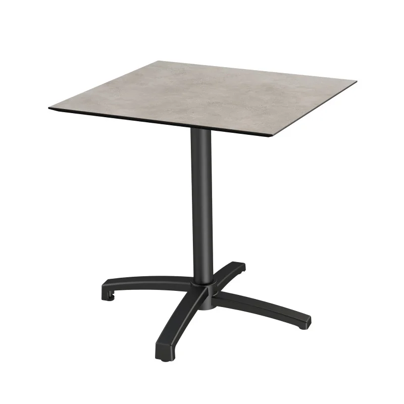 Table de Bistrot X Cross avec Piètement Noir Moonstone - 70 x 70 cm Retour Gratuit