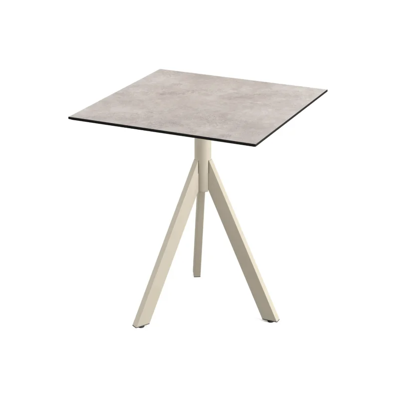 Retour Gratuit Table de Bistrot avec Piètement Sable Infinity Tripod et Plateau HPL Moonstone - 70 x 70 cm