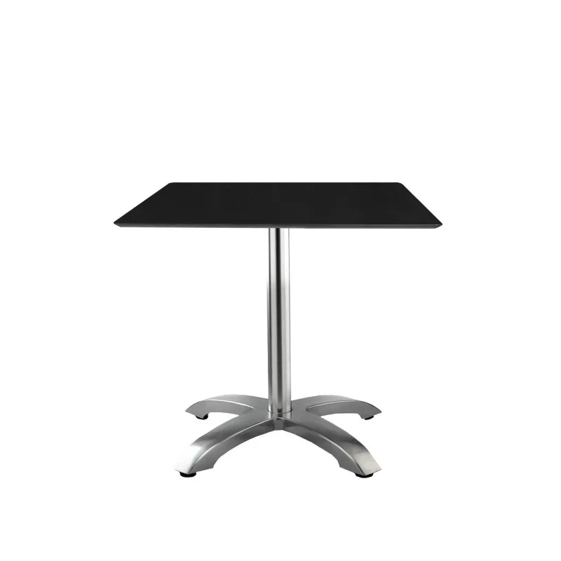 Paiement Sécurisé Table à Pied Central - 70 x 70 cm - Noir