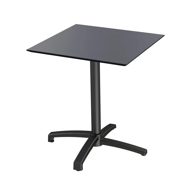 TableX Cross Noir avec Plateau HPL - 70 x 70 cm Prix Réduit