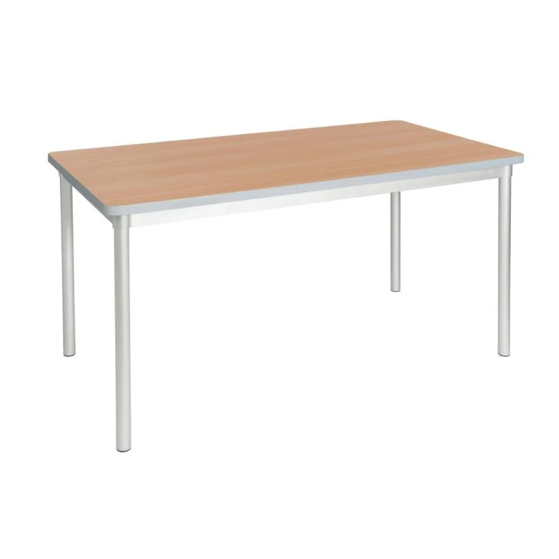 Livraison Express Table Rectangulaire Effet Hêtre 1400 mm