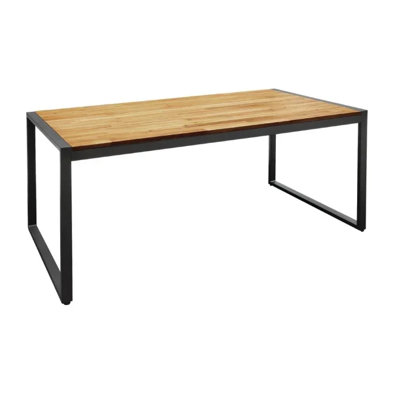 Table Industrielle Rectangulaire Acier Et Acacia 180 Cm Achetez Aujourd’hui