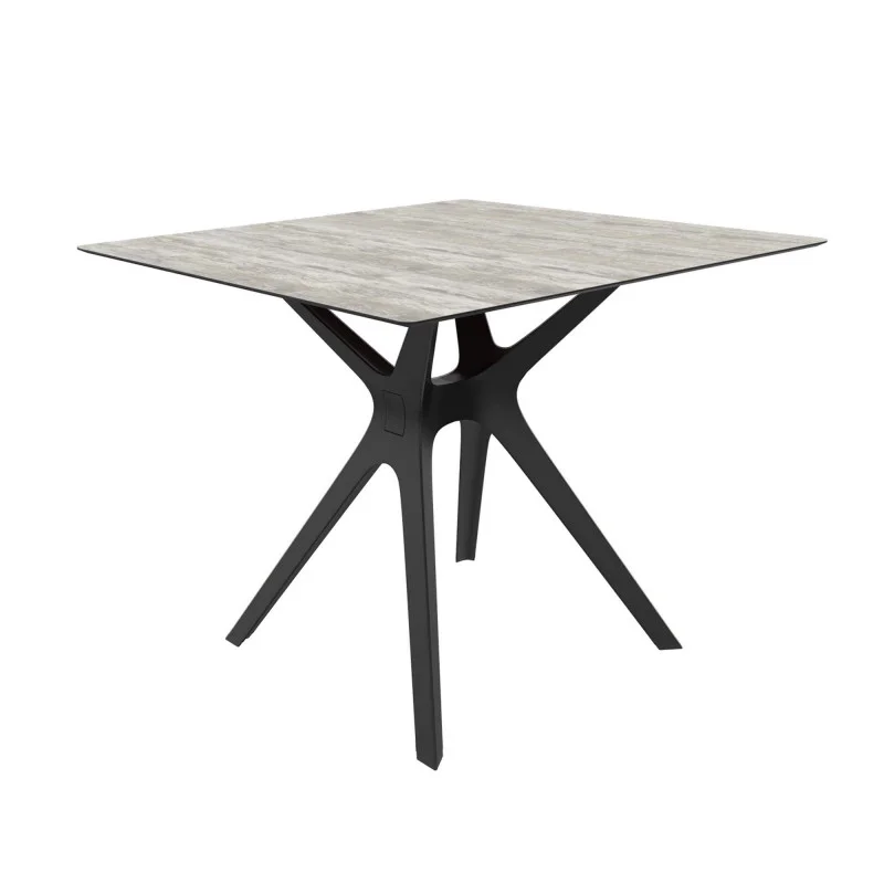 Table Bois à Pied Noir - 90 x 90 cm Seulement Aujourd’hui