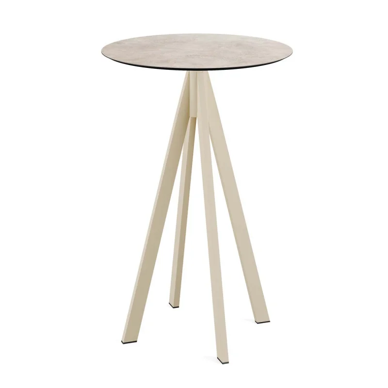 Mange-Débout Infinity Piètement Sable et Plateau Moonstone - Ø 70 cm Retour Gratuit