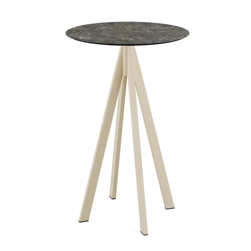 Must-Have Mange-Débout Infinity Piètement Sable et Plateau Galaxy Marble - Ø 70 cm