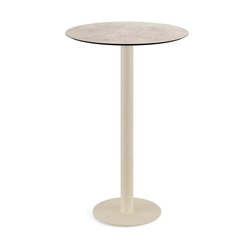Marque Mange-Debout Urban Piètement Sable et Plateau Moonstone - Ø 70 cm