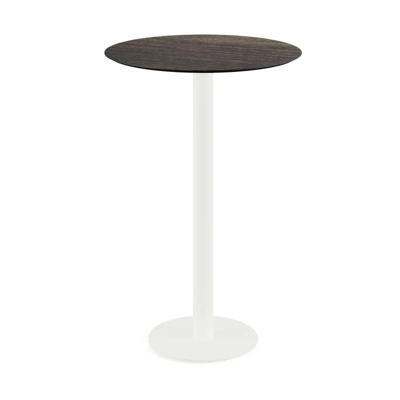 Petit Prix Mange-Debout Urban Piètement Blanc et Plateau Riverwashed Wood - Ø 70 cm