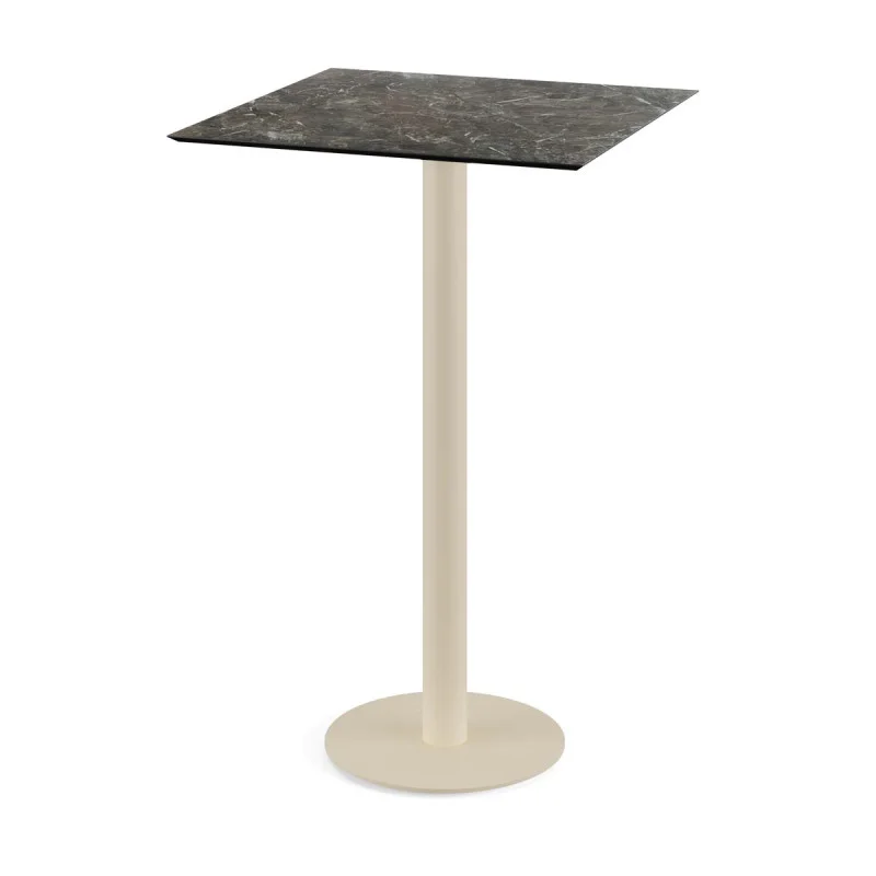 Mange-Debout Urban Piètement Sable et Plateau Galaxy Marble - 70 x 70 cm Satisfait Ou Remboursé