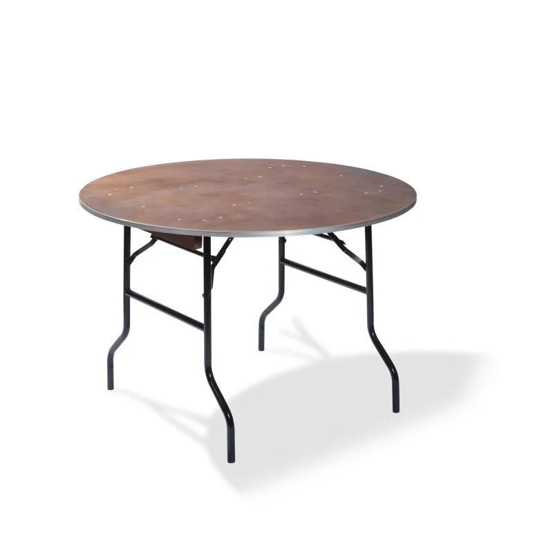 Table De Banquet Pliable En Bois Ronde Ø 152 Cm Réduction