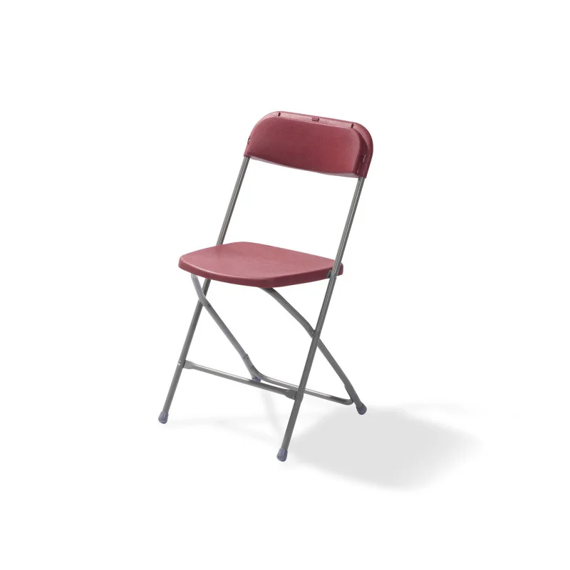 Chaise Pliable Empilable Budget en Acier - Gris Bordeaux Petit Prix