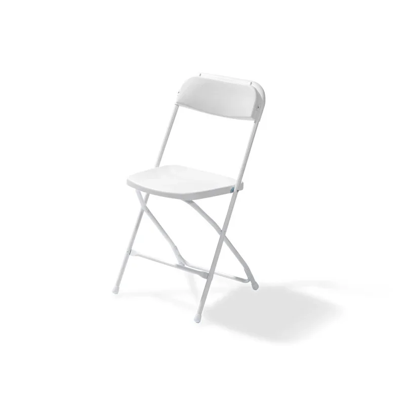 Chaise Pliable Empilable Budget en Acier - Blanc Achetez Aujourd’hui
