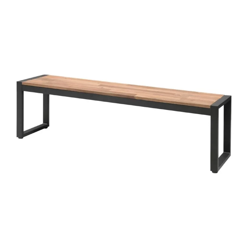 Prix Réduit Bancs Industriels En Acier Et Acacia 160 Cm - Lot De 2