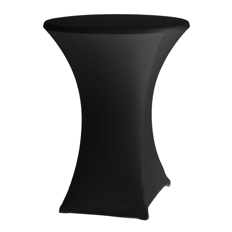 Housse pour Table Haute Noire - 850 mm de Diamètre Prix Promo