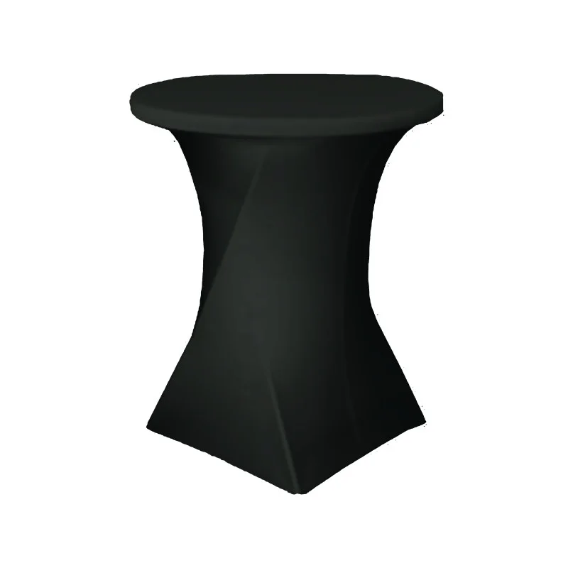 Commande En Gros Housse Table Ronde Nimes Noir - Ø 800 x 1100 mm